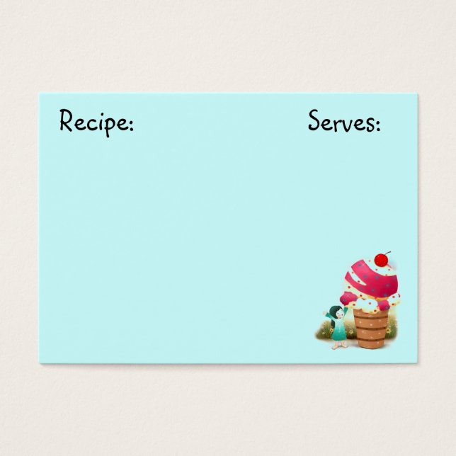Sweets Recipe Card (Front)