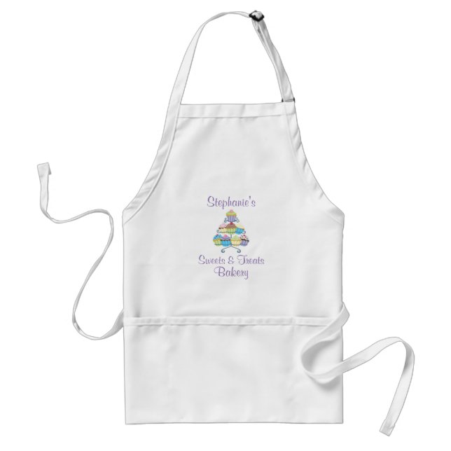 Sweets & Treats Bakery - Personalized Adult Apron (Front)