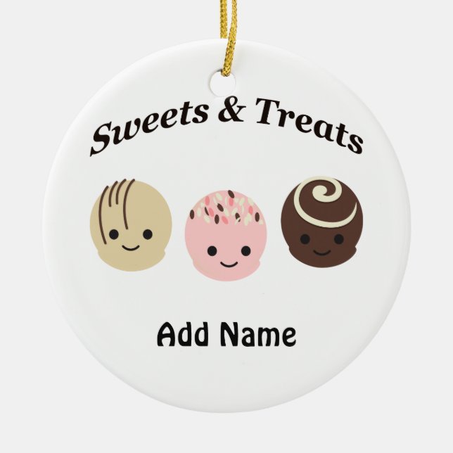 Sweets & Treats! Chocolates Ceramic Ornament (Front)