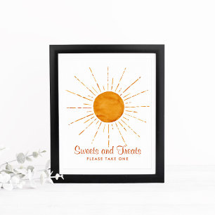Sweets & Treats Sunshine Baby Shower Poster