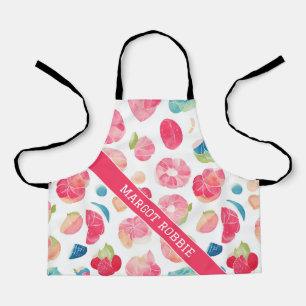 Sweets Watercolor Colorful Personalized Pattern Apron