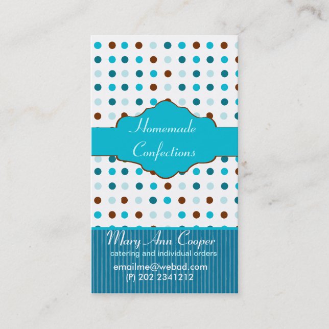 Sweety Baby Blue Business Card (Front)