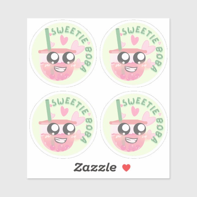 Sweety Boba- Pack of 4 Sticker (Sheet)
