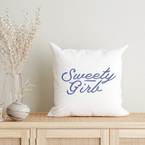 Sweety Girl Throw Pillow