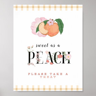 Sweety Little Peach Favor Sign