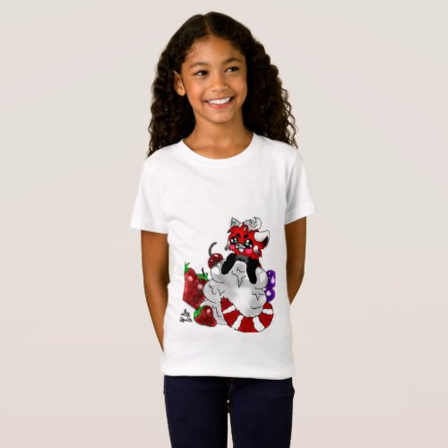 Sweety Red Panda Girls T_Shirt