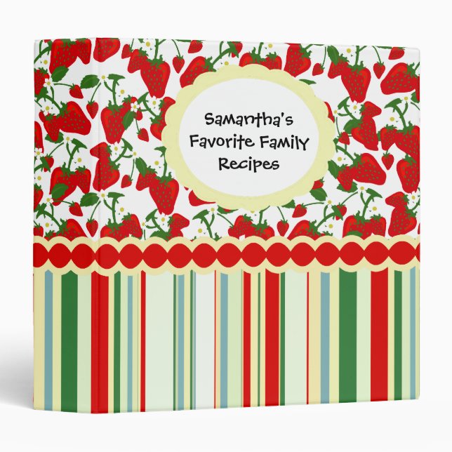 Swell Strawberries Recipe Binder (Front/Spine)