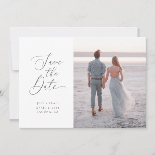 Swept Letters Beautiful Engagement Save the Date