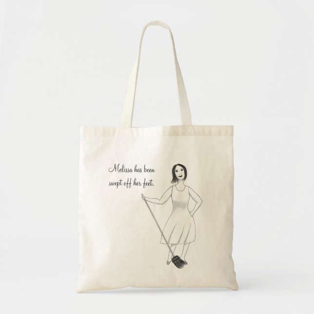 Swept Off Her Feet Bridal Shower Canvas Bags (Front)