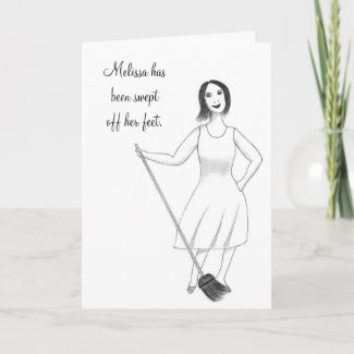 Swept Off Her Feet Bridal Shower Invitations Cards