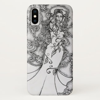 Swept up Ink Goddess Pagan Art iPhone X Case