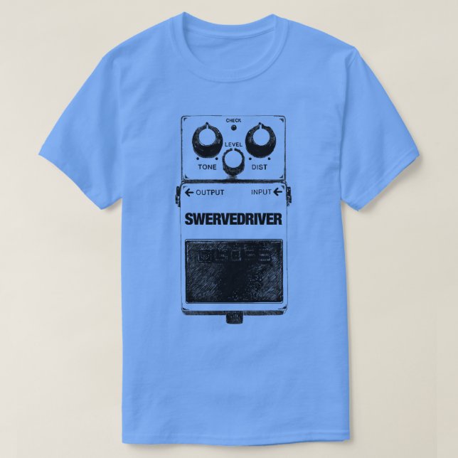 Swervedriver Guitar Pedal T-Shirt (Design Front)