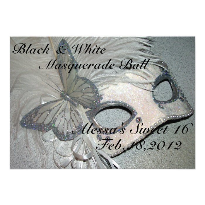 swet 16  Masquerade ball Custom Announcements