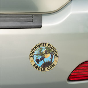 SWFL Eagle Cam Circle Car Magnet