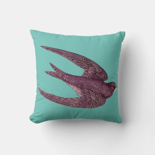Swift Bird Throw Pillow