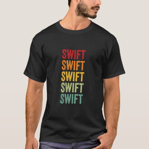 Swift County Minnesota Rainbow Text Design  T_Shirt