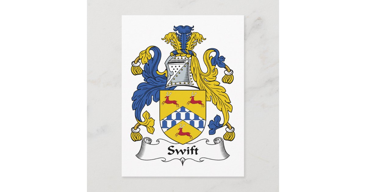 Swift Family Crest Postcard | Zazzle