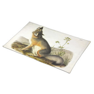 Swift Fox (Vulpes Velox) from Audubon's Quadrupeds Cloth Placemat