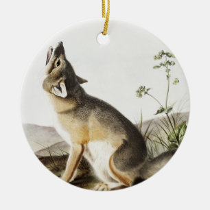 Swift Fox (Vulpes velox) Illustration Ceramic Ornament