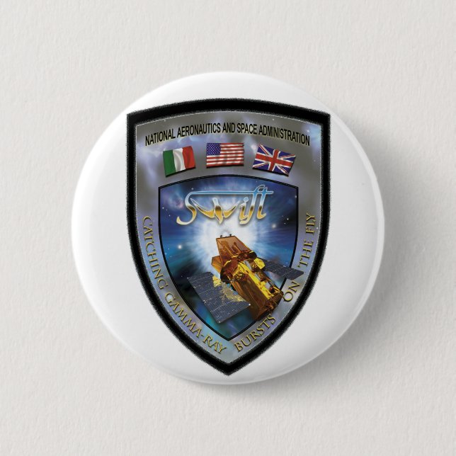 Swift Gamma-Ray Burst Mission Pinback Button (Front)