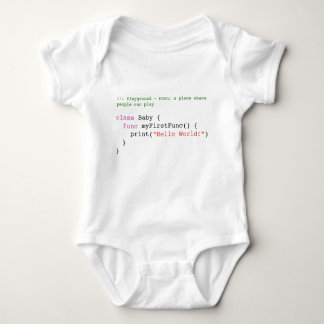 Swift Hello World Baby Jersey Body, Vit Baby Bodysuit