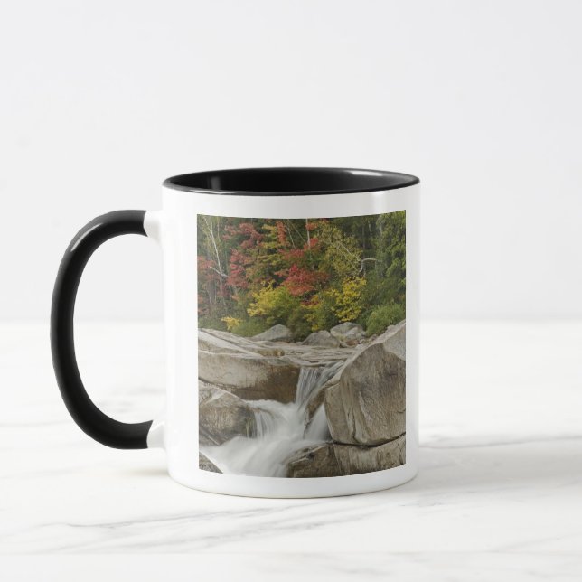 Swift River cascading through rocks, White Mug (Left)