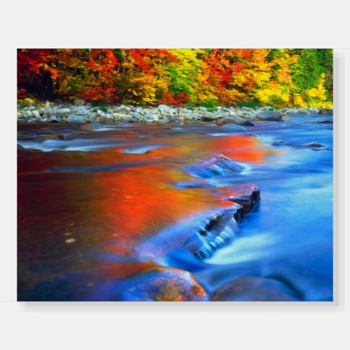 Swift River reflecting autumn colors Foam Board