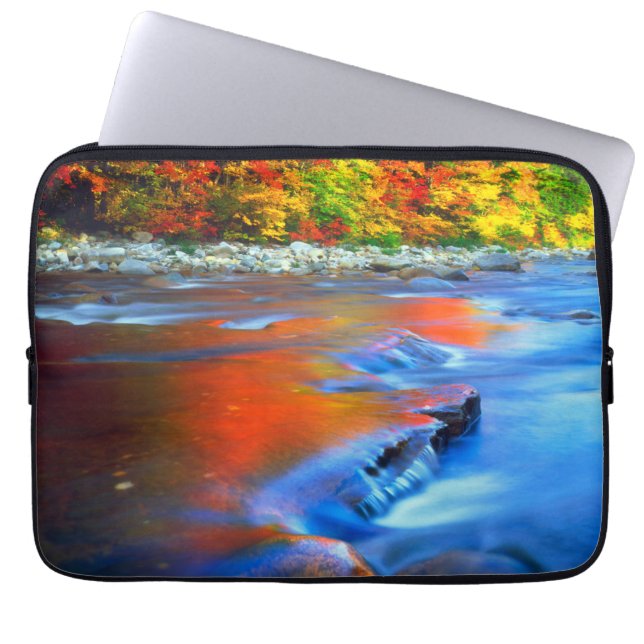 Swift River reflecting autumn colors Laptop Sleeve (Front)