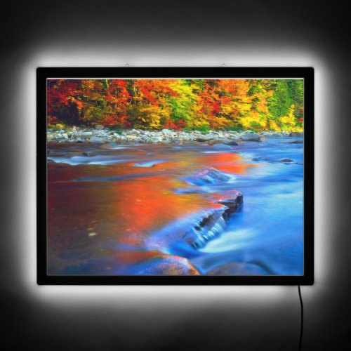 Swift River reflecting autumn colors LED Sign