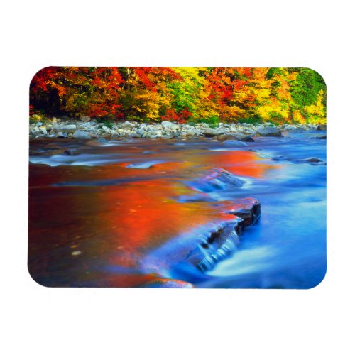 Swift River reflecting autumn colors Magnet