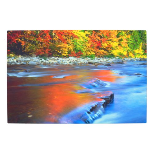 Swift River reflecting autumn colors Metal Print