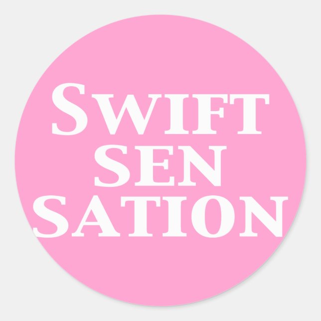Swift Sensation Gifts Classic Round Sticker (Front)