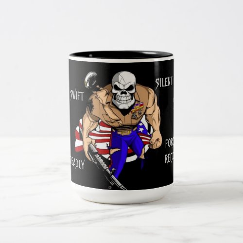 SWIFT SILENT AND DEADLY FORCE RECON Two_Tone COFFEE MUG