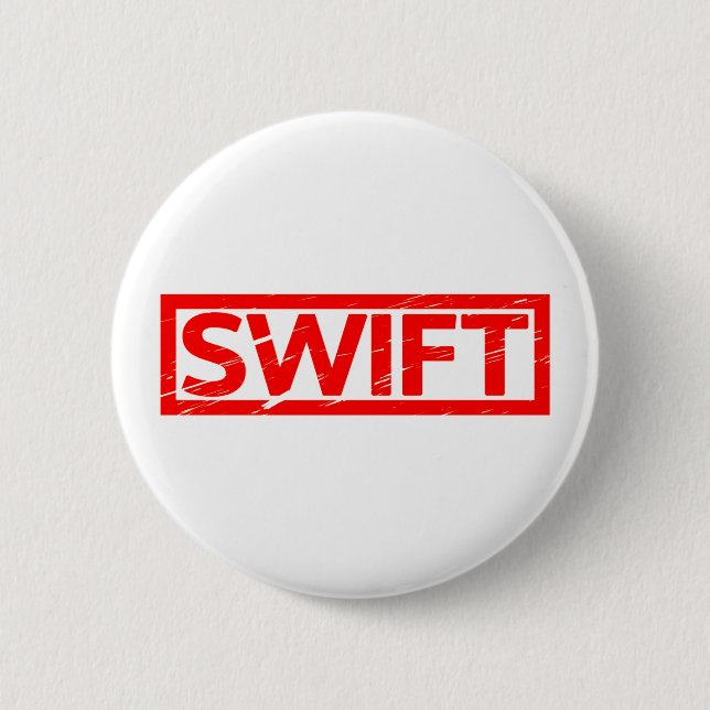 Swift Stamp Pinback Button (Front)
