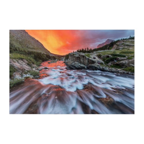 Swiftcurrent Falls  Glacier National Park Montana Acrylic Print