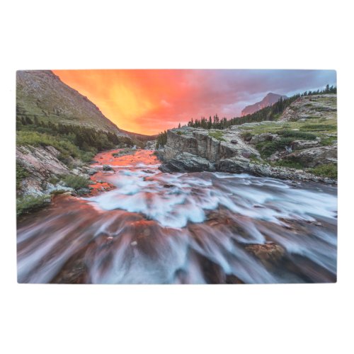 Swiftcurrent Falls  Glacier National Park Montana Metal Print