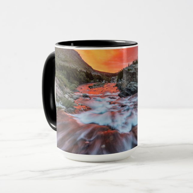 Swiftcurrent Falls | Glacier National Park Montana Mug (Front Left)