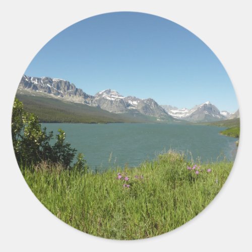 Swiftcurrent Lake at Glacier National Park Classic Round Sticker