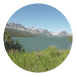 Swiftcurrent Lake View at Glacier National Park Classic Round Sticker