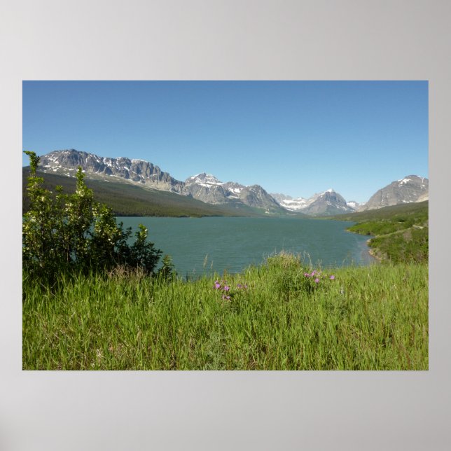 Swiftcurrent Lake View at Glacier National Park Poster (Front)