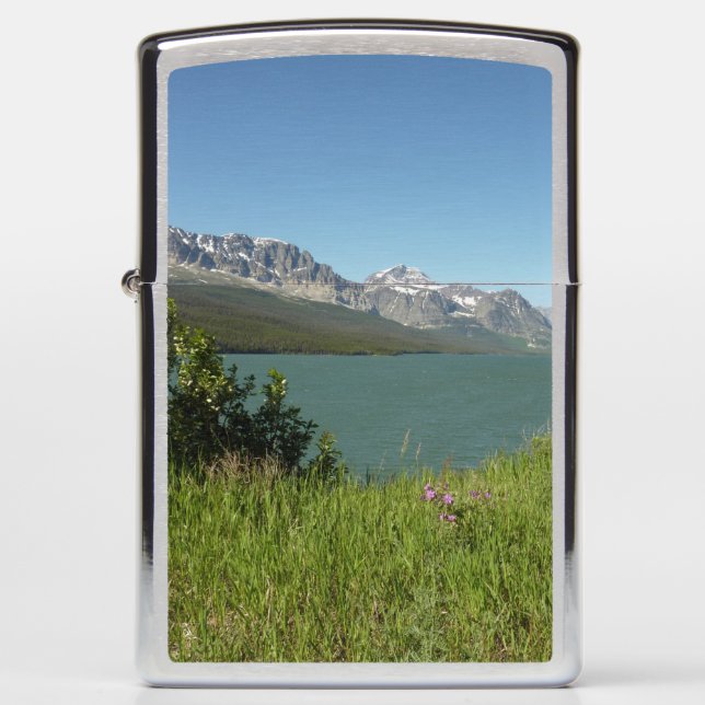 Swiftcurrent Lake View at Glacier National Park Zippo Lighter (Front)