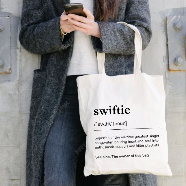 Swiftie Gift Custom Definition Modern Funny Tote Bag (Creator Uploaded)