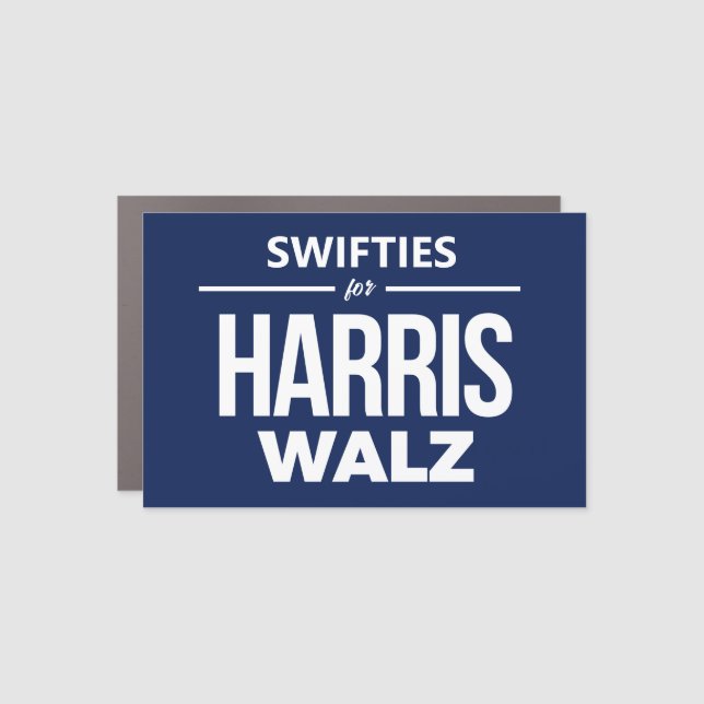 Swifties for Harris Walz Car Magnet (Front)
