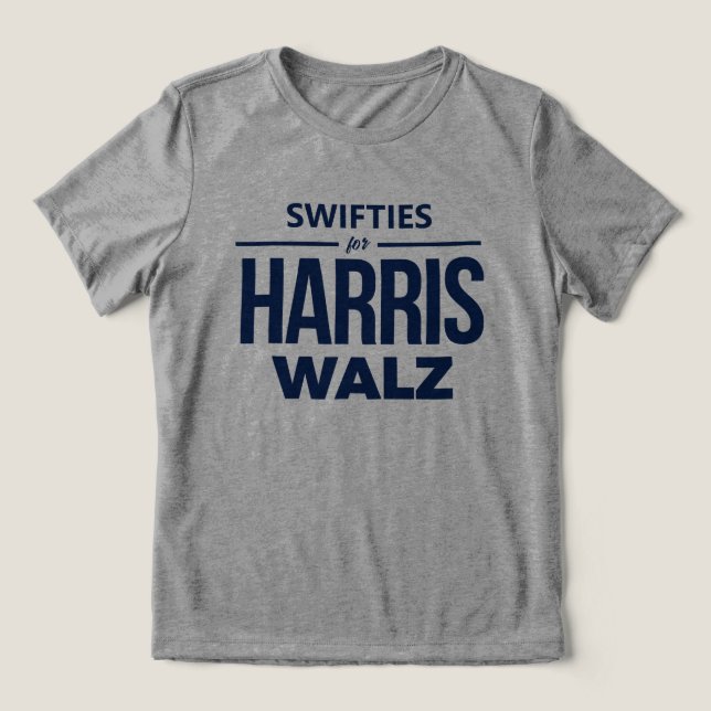 Swifties for Harris Walz Tri-Blend Shirt (Design Front)