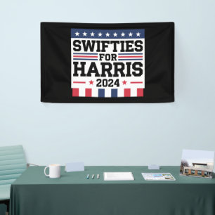 Swifties for Kamala Harris 2024 Vote Support Banner