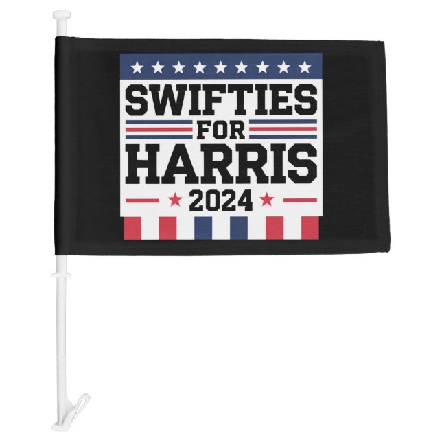 Swifties for Kamala Harris 2024 Vote Support  Car Flag (Front)