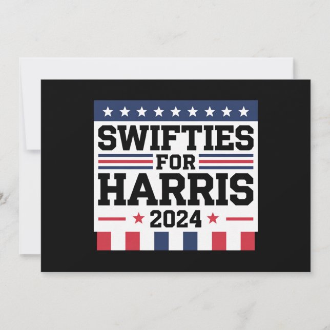 Swifties for Kamala Harris 2024 Vote Support  Invitation (Front)