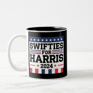 Swifties for Kamala Harris 2024 Vote Support  Two-Tone Coffee Mug
