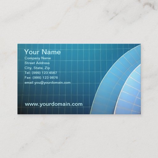 Customizable Swiiming Pool Business Card