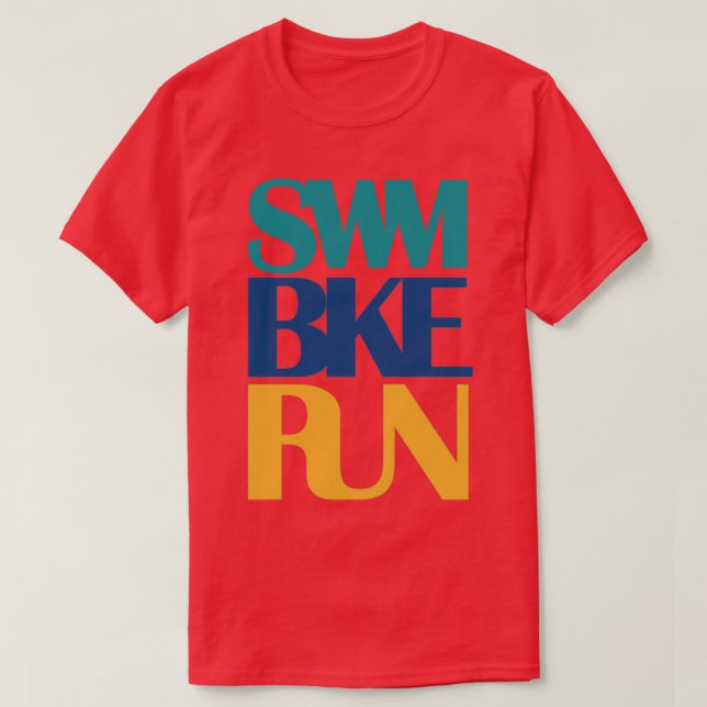 Swim Bike Run 6 T-Shirt (Design Front)